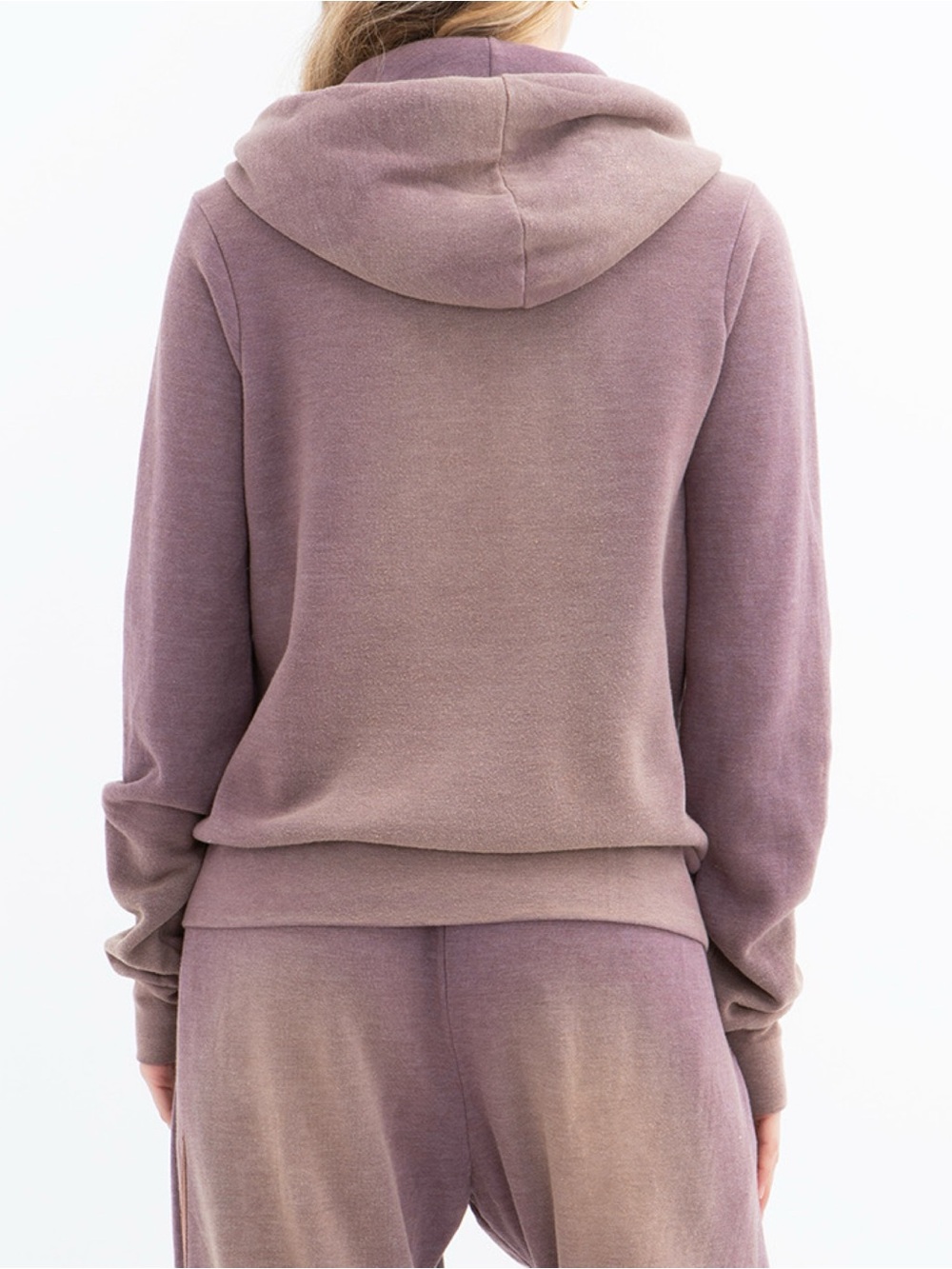 Aviator Nation Bolt Stitch 2 Zip Hoodie in Faded Mocha XS - Picture 4 of 15